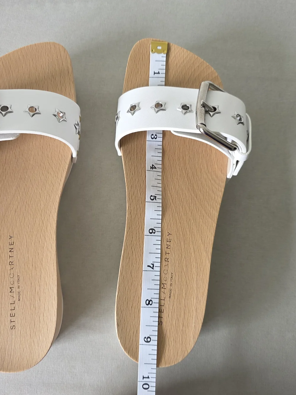 Stella McCartney Elyse Alter Sporty Mat White Platform Slides EU 37 Italy